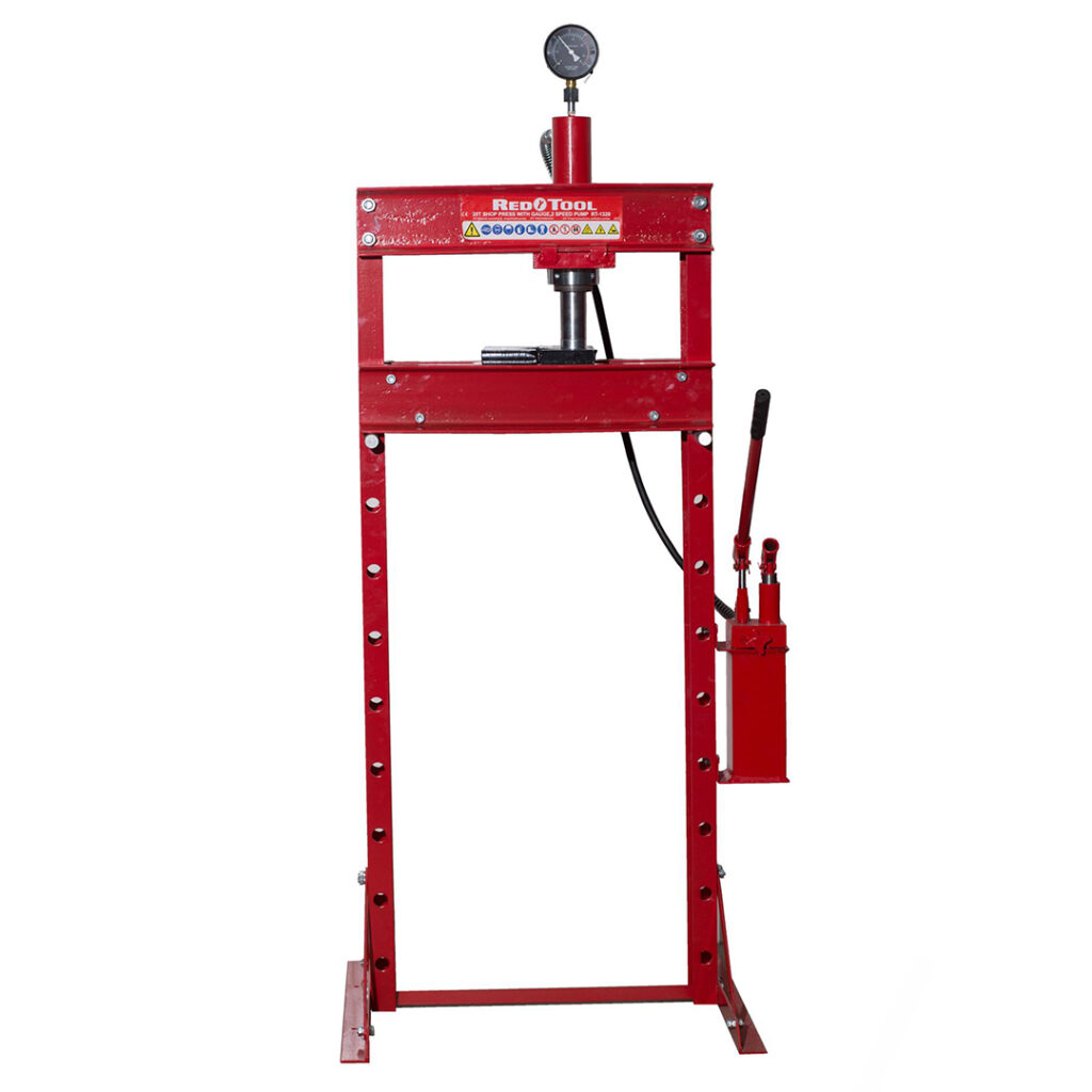 Hydraulický lis s tlakomerom 20T – 2st.pumpa – 85kg